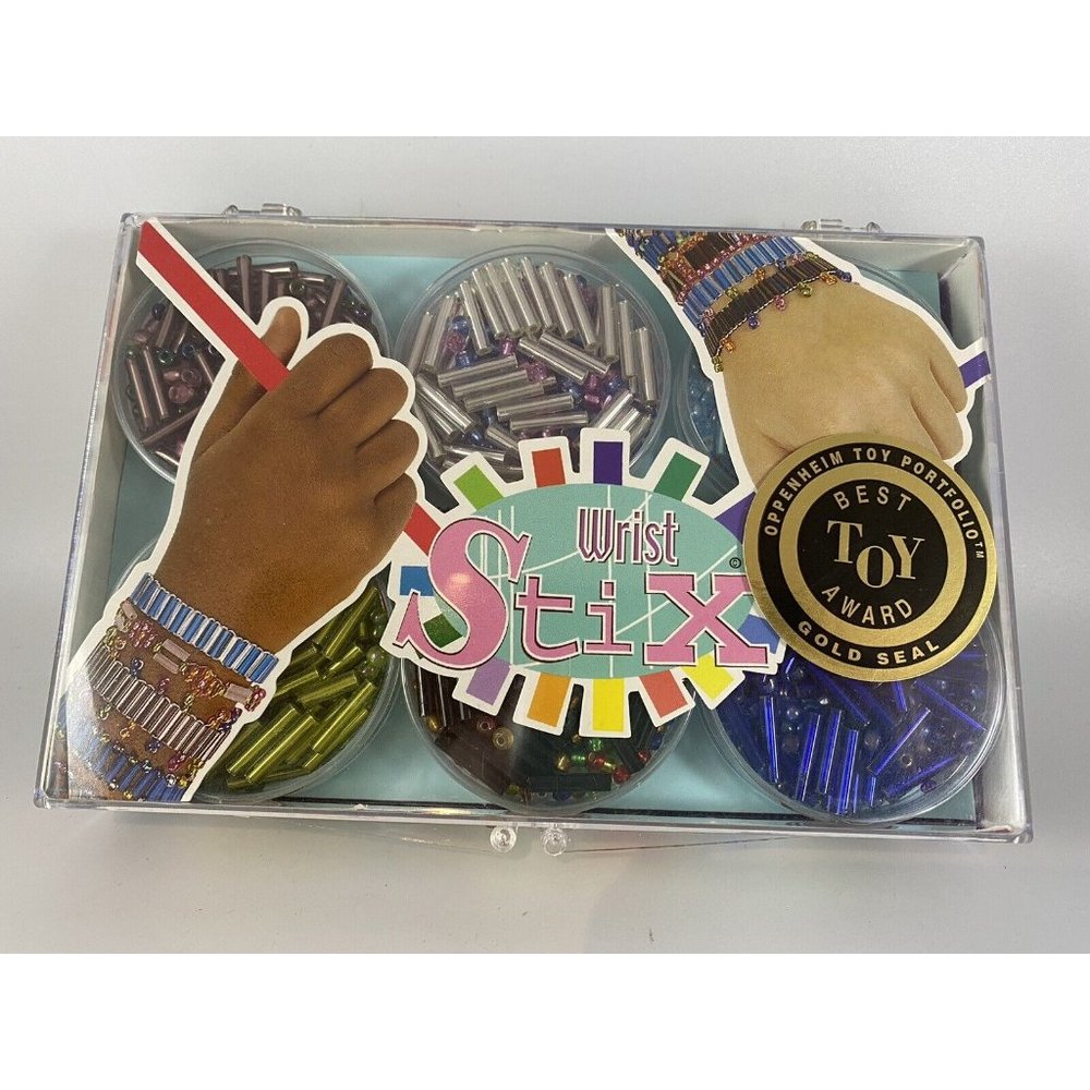 Wrist Stix Bracelet Jewelry Kit The Bead Shop, 6 Containers Of Glass Beads